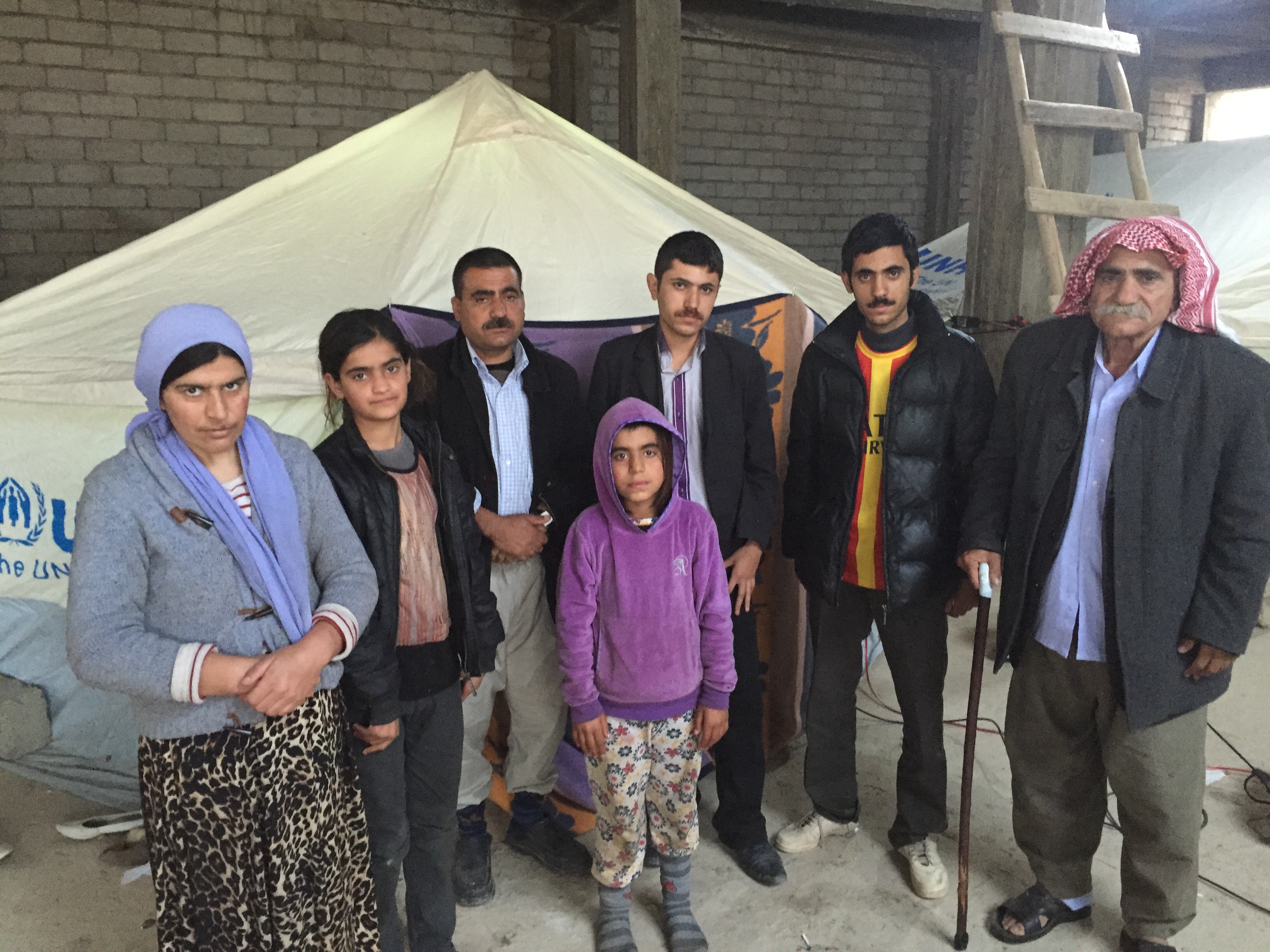 Survivors: Murad Khallaf Ali and family. 