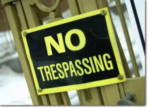 trespassing